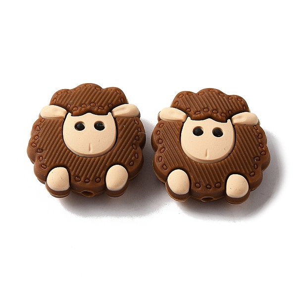 

PandaHall Food Grade Eco-Friendly Silicone Beads, Chewing Beads For Teethers, DIY Nursing Necklaces Making, Sheep, Saddle Brown, 23x22x9.5mm...