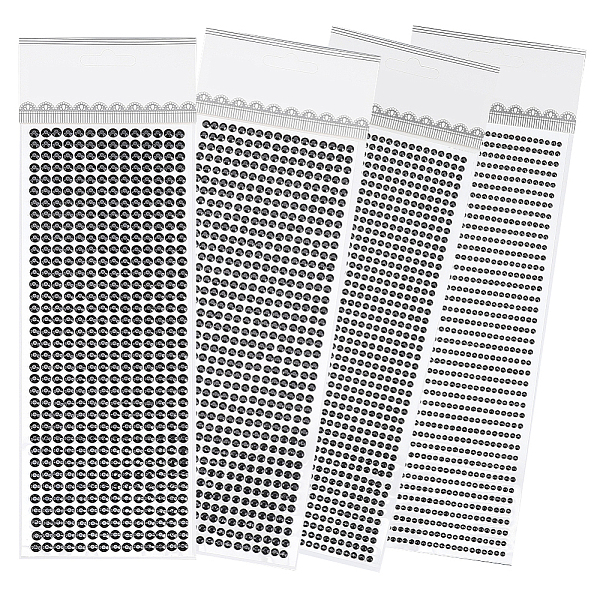 4 Sheets 4 Styles Acrylic Self Adhesive Stickers