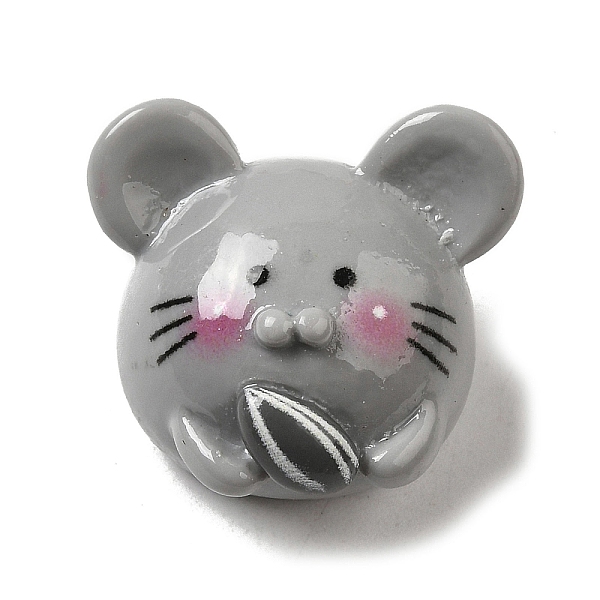 

PandaHall Cute Opaque Resin Cabochons, Twelve Chinese Zodiac Signs, Mouse, 22x23x14mm Resin Mouse