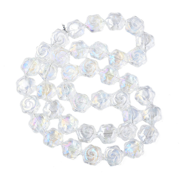 

PandaHall Electroplate Glass Beads Strands, AB Color, Flower, Clear, 16x14.5x7.5mm, Hole: 1mm, about 40Pcs/strand, 24.80 inch(63cm) Glass...