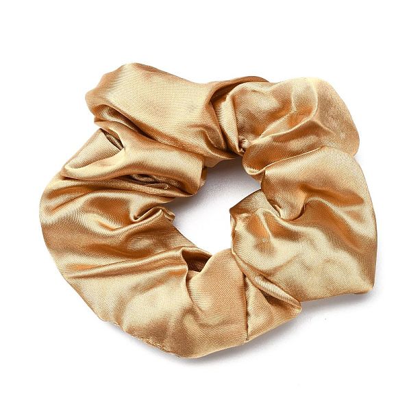 

PandaHall Solid Color Girls Hair Accessories, Cloth Elastic Hair Ties, Ponytail Holder, Cloth Grid Scrunchie/Scrunchy, Tan, Inner Diameter..., Orange