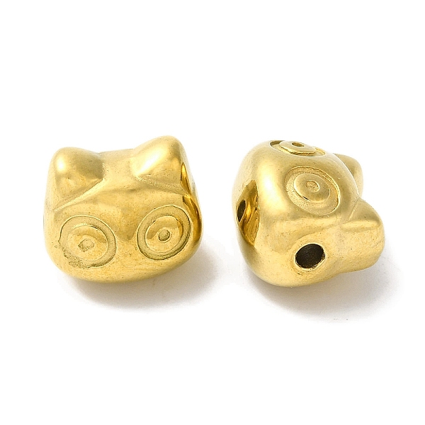 

PandaHall 304 Stainless Steel Beads, Cat, Golden, 9x11x8mm, Hole: 1.6mm 304 Stainless Steel Cat Shape