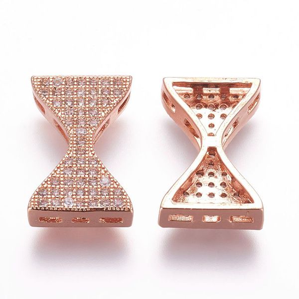 

PandaHall Brass Micro Pave Cubic Zirconia Pendants, Multi-strand Links, Bowknot, Rose Gold, 18.5x11.5x4mm, Hole: 1mm Brass+Cubic Zirconia...