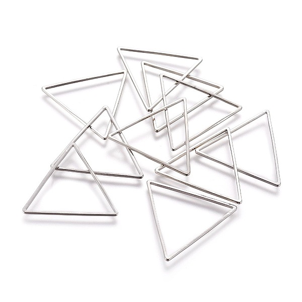 

PandaHall Brass Linking Rings, Triangle, Platinum, 28x31.6x1.2mm Brass Triangle