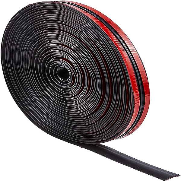 

PandaHall EPDM Flat Sealing Strip, Pressure Sensitive Adbesive, for Door Gap, Window Gap, Sound and Light Innsulation, Black, 15x2.5mm...