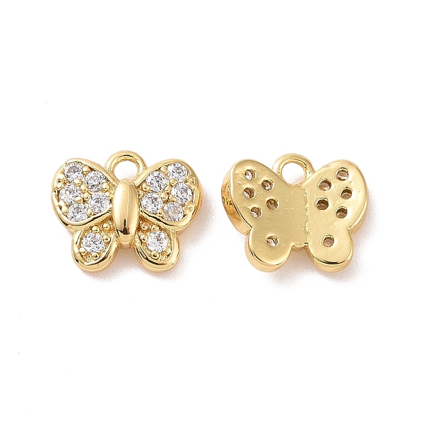 

PandaHall Butterfly Brass Micro Pave Clear Cubic Zirconia Charms, Cadmium Free & Nickel Free & Lead Free, Real 18K Gold Plated, 6x7.5x2mm...