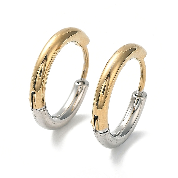 

PandaHall Ion Plating(IP) Two Tone 304 Stainless Steel Huggie Hoop Earrings, with 316 Surgical Stainless Steel Pins for Women, Golden &...