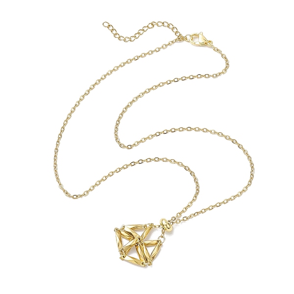 

PandaHall Crystal Stone Cage Pendant Necklaces, with Brass Slider, 304 Stainless Steel Cable Chain Necklaces, Golden, 17.52 inch(44.5cm) 304...