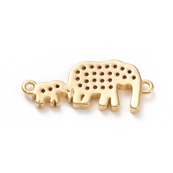 

PandaHall Brass Micro Pave Clear Cubic Zirconia Links Connectors, Elephant, Real 18K Gold Plated, 8.5x20.5x1.5mm, Hole: 1mm Brass+Cubic...