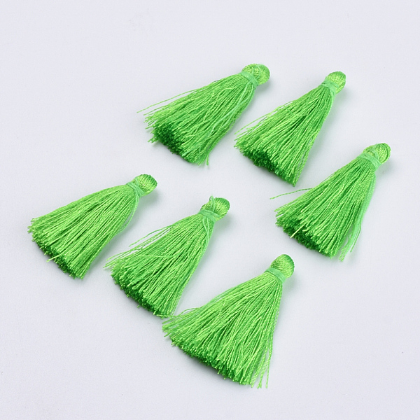 

PandaHall Polyester Tassel Pendant Decorations, Lime, 42~45mm Polyester Green
