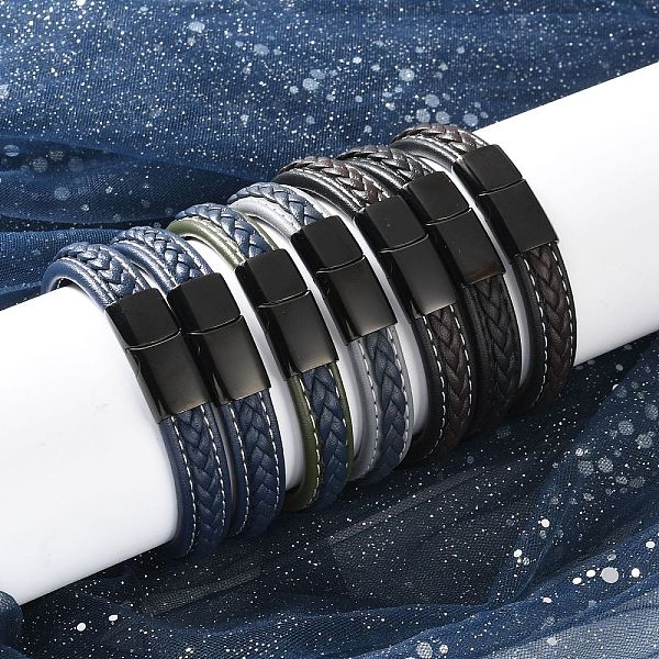 Bracelets en cuir tressé