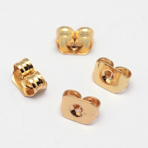 

PandaHall Grade AAA Brass Ear Nuts, Friction Earring Backs for Stud Earrings, Cadmium Free & Nickel Free & Lead Free, Real 18K Gold Plated...