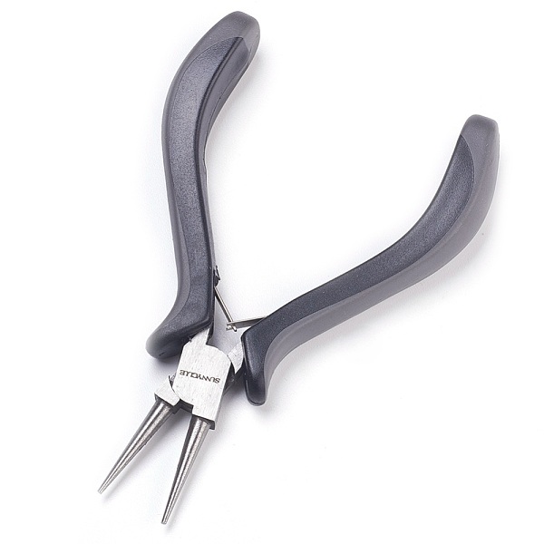 

PandaHall 45# Carbon Steel Jewelry Pliers, Round Nose Pliers, Ferronickel, Black, 128x82.5x17mm Carbon Steel Black