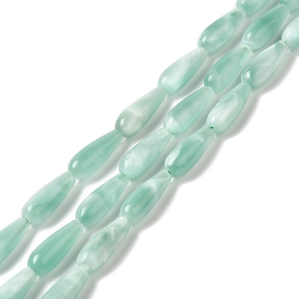 

PandaHall Natural Glass Beads Strands, Teardrop, 16~17x6mm, Hole: 1mm, about 24pcs/strand, 15.94 inch(40.5cm) Natural Glass Teardrop