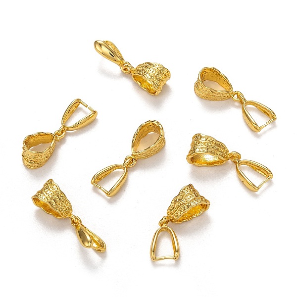 

PandaHall Brass Ice Pick Pinch Bails, Golden, 25x8mm, hole: 5mm Brass