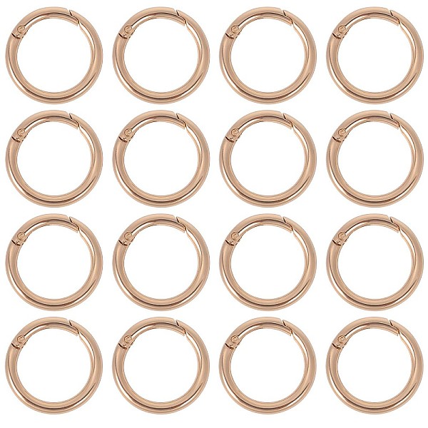 

PandaHall SUNNYCLUE 16Pcs Zinc Alloy Spring Gate Rings, O Rings, Golden, 7 Gauge, 32.5x3.5mm, Inner Diameter: 23.5mm Alloy