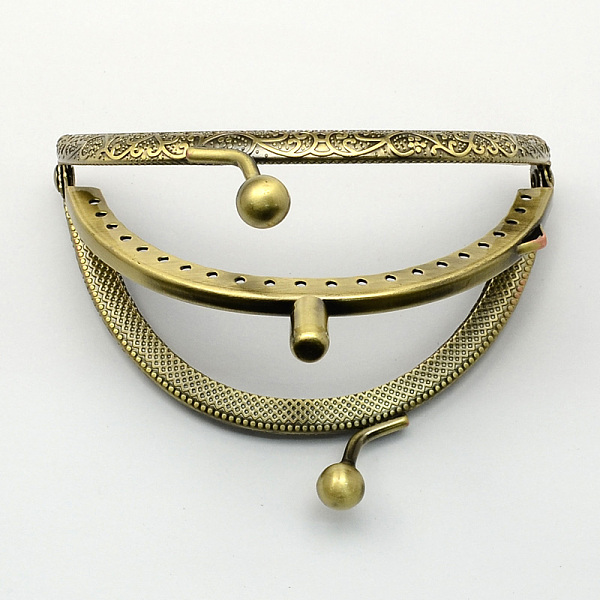 

PandaHall Iron Purse Frames, Bag Handle, Antique Bronze, 60x87x15mm Iron