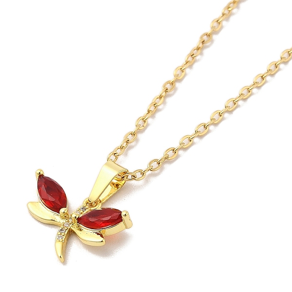 

PandaHall 304 Stainless Steel Pendant Necklaces, Brass Micro Pave Cubic Zirconia Pendant Necklaces, Flower, 16.93 inch(43cm) Pendant...