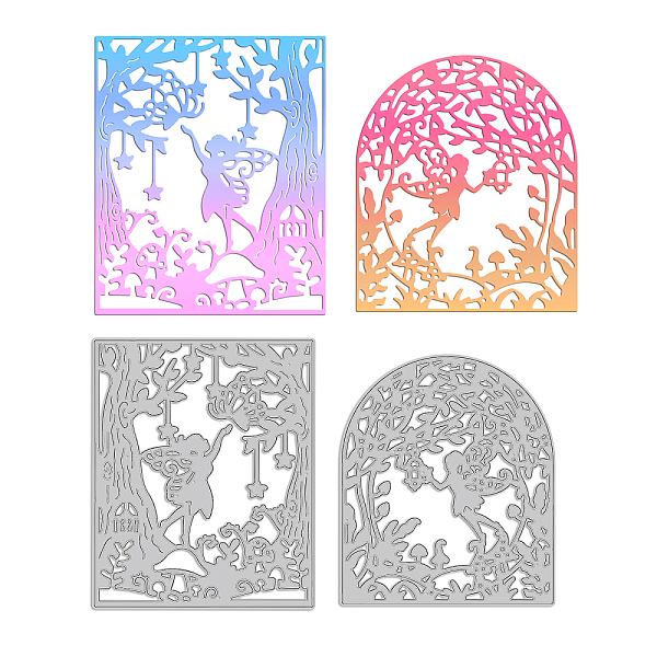 

PandaHall GLOBLELAND 2Pcs 2 Style Carbon Steel Cutting Dies Stencils, for DIY Scrapbooking/Photo Album, Decorative Embossing DIY Paper Card..., Multicolor