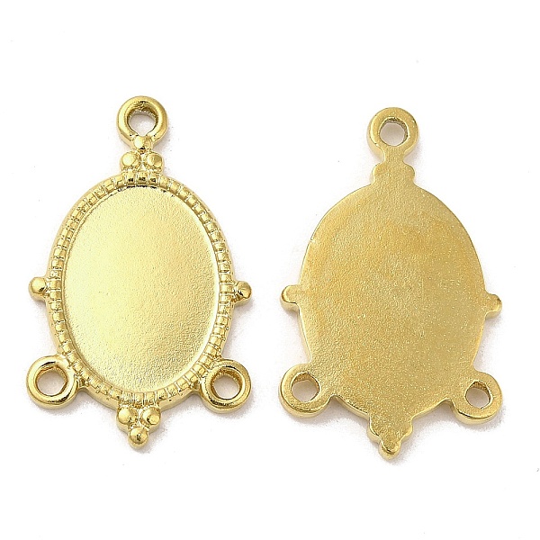 

PandaHall Ion Plating(IP) 304 Stainless Steel Cabochon Connector Settings, Chandelier Component Links, Oval, Real 18K Gold Plated, Tray...