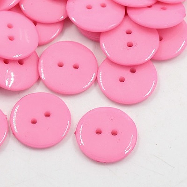 

PandaHall Acrylic Sewing Buttons, Plastic Buttons for Costume Design, 2-Hole, Dyed, Flat Round, Pink, 24x3mm, Hole: 2mm Acrylic Flat Round...