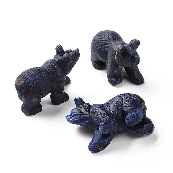 

PandaHall Natural Sodalite Home Display Decorations, Bear, 54x24x40mm Sodalite Bear