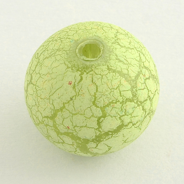 

PandaHall Spray Painted Acrylic Round Beads, Green Yellow, 20mm, Hole: 3mm, about 114pcs/500g Acrylic Round Green