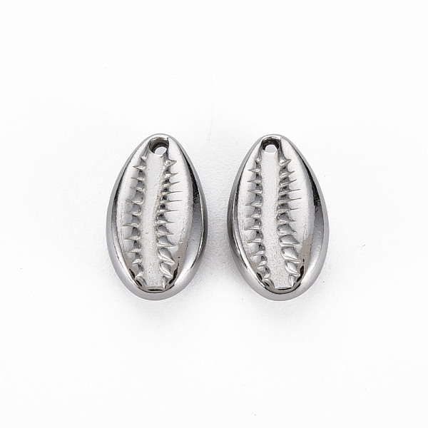 

PandaHall 304 Stainless Steel Charms, Cadmium Free & Nickel Free & Lead Free, Shell Shape, Stainless Steel Color, 14x8x4mm, Hole: 1mm 304...