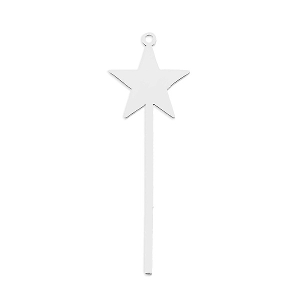 

PandaHall 201 Stainless Steel Pendants, Laser Cut, Star, Stainless Steel Color, 35x12x1mm, Hole: 1mm 201 Stainless Steel Star