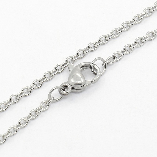 Non-Tarnish Unisex 304 Stainless Steel Cable Chain Necklaces