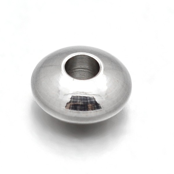 

PandaHall 303 Stainless Steel Beads, Rondelle, Stainless Steel Color, 6x3mm, Hole: 1mm 303 Stainless Steel Rondelle