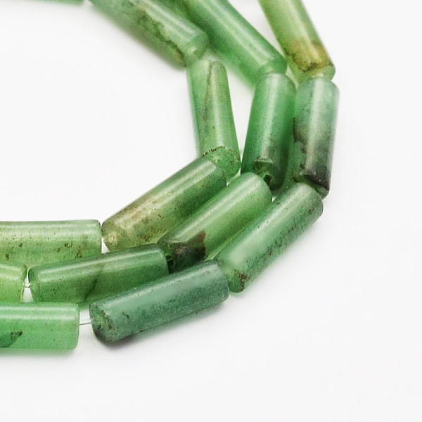 

PandaHall Column Natural Green Aventurine Beads Strands, 13x4mm, Hole: 1mm, about 30pcs/strand, 15.7 inch Green Aventurine Column