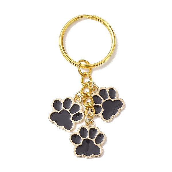 

PandaHall Alloy Keychain, Claw Print, Golden, 6.6cm Alloy Palm