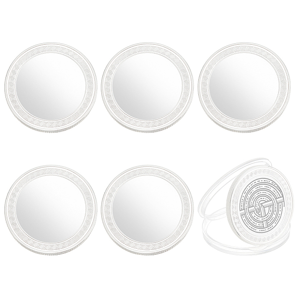 

PandaHall BENECREAT 6Pcs Iron Blank Discs, for Laser Stamping Commemorative Coins, Medals, Flat Round, Silver, 40x3mm Iron Flat Round