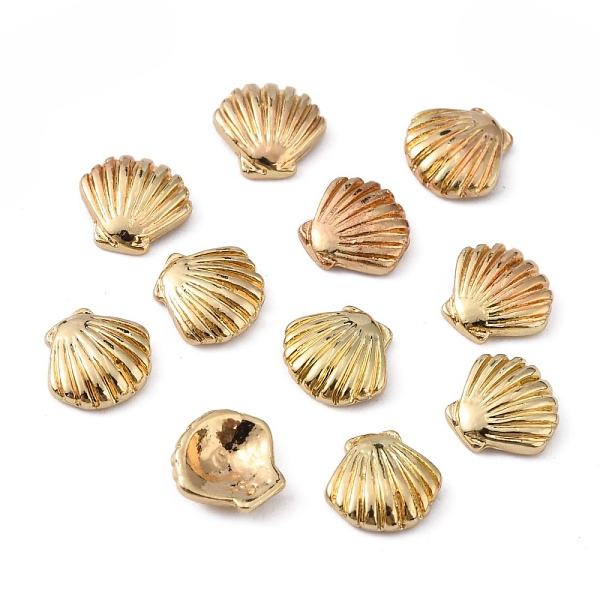 

PandaHall Alloy Cabochons, Nail Art Decoration Accessories, Shell Shapes, Light Gold, 7x7x1mm Alloy Shell Shape