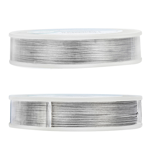 BENECREAT 394-Feet 0.01inch (0.3mm) 7-Strand LightGrey Bead String Wire Nylon Coated Stainless Steel Wire For Necklace Bracelet Beading...