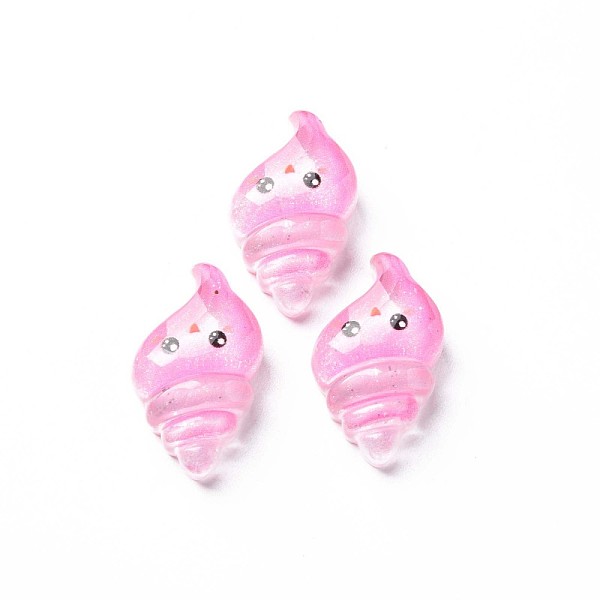 

PandaHall Transparent Epoxy Resin Cabochons, with Glitter Powder, Shell, Pearl Pink, 23.5x14.5x8mm Epoxy Resin Shell Shape