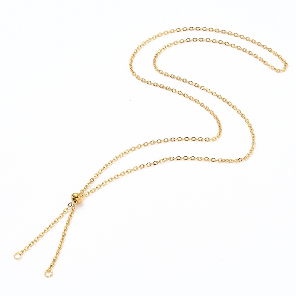 

PandaHall 304 Stainless Steel Slider Necklace Making, Cable Chains Bolo Necklace Making, Golden, 23-5/8 inch(60cm) 304 Stainless Steel