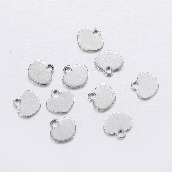 

PandaHall 304 Stainless Steel Pendants, Chain Extender Teardrop, Heart Charms, Stainless Steel Color, 5.5x6x0.5mm, Hole: 1mm 304 Stainless...