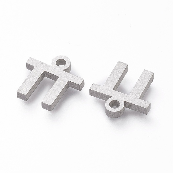 

PandaHall 304 Stainless Steel Pendants, Matte Style, Greek Alphabet, Stainless Steel Color, Letter.P, 9x9x1.5mm, Hole: 1.5mm 304 Stainless...