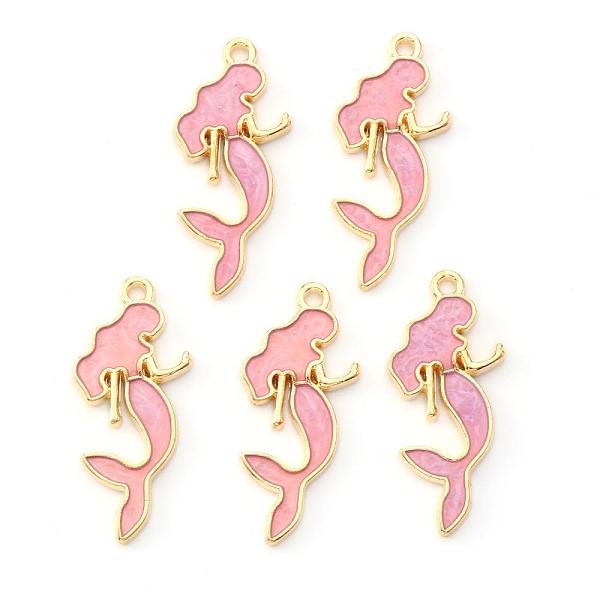 

PandaHall Alloy Enamel Pendants, Mermaid, Light Gold, Plum, 29x12.5x2mm, Hole: 1.4mm Alloy+Enamel Fish Purple