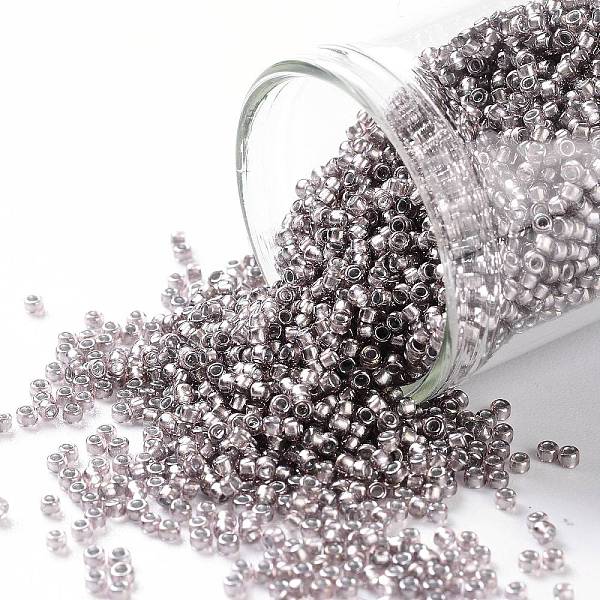 

PandaHall TOHO Round Seed Beads, Japanese Seed Beads, (1010) Silver Lined Light Amethyst Semi Matte, 15/0, 1.5mm, Hole: 0.7mm, about..., Purple