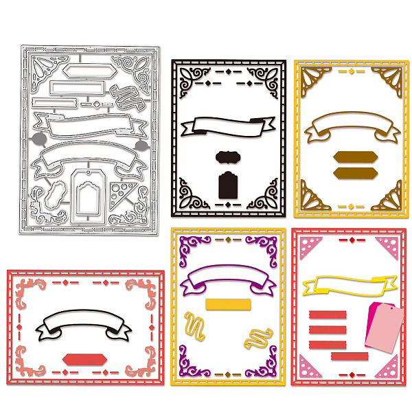 

PandaHall Carbon Steel Cutting Dies Stencils, for DIY Scrapbooking, Photo Album, Decorative Embossing Paper Card, Stainless Steel Color...