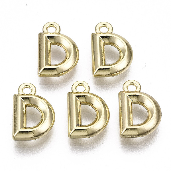

PandaHall Alloy Pendants, Cadmium Free & Nickel Free & Lead Free, Letter, Letter.D, D:13x8x3mm, Hole: 1.5mm Alloy Letter D