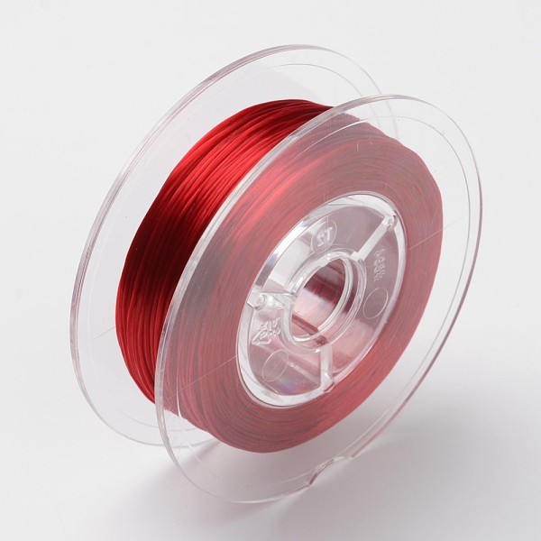 

PandaHall Japanese Eco-Friendly Dyed Flat Elastic Crystal String, Elastic Beading Thread, for Stretch Bracelet Making, Flat, Dark Red, 0.6mm...