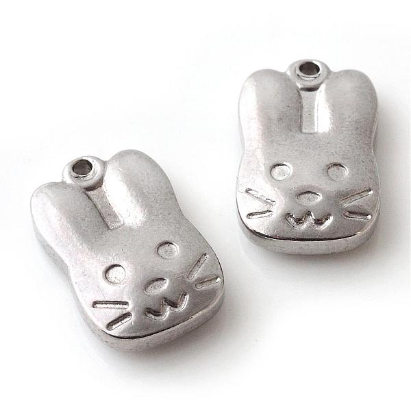 

PandaHall 201 Stainless Steel Bunny Pendants, Rabbit, Stainless Steel Color, 16x10.5x3.5mm, Hole: 1.5mm 201 Stainless Steel Rabbit