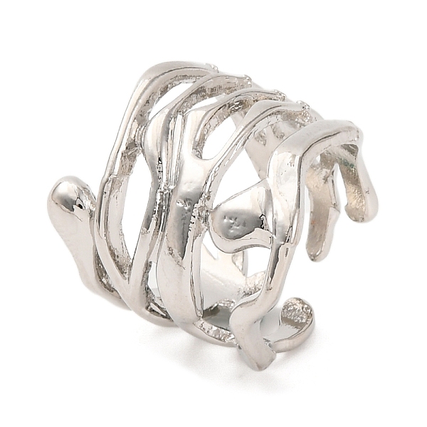 Multi-layer Alloy Open Cuff Rings For Women