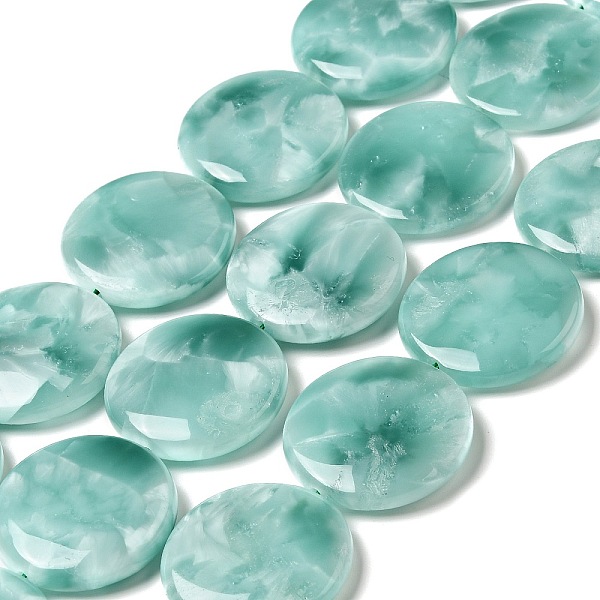 

PandaHall Natural Glass Beads Strands, Grade A, Flat Round, Aqua Blue, 30x7~8.5mm, Hole: 1.2mm, about 13pcs/strand, 15.5~15.7''..., Cyan