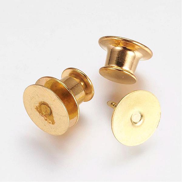 

PandaHall Brass Brooch Base Settings, Brooch Findings, Golden, 10x9mm, Pin: 1mm Brass
