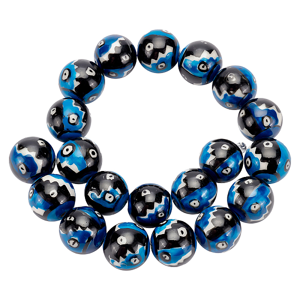 PandaHall BENECREAT Handmade Porcelain Ceramic Beads Strands, Famille Rose Style, Round, Black, 16mm, Hole: 1.6mm, about 20pcs/strand, 12.2... PandaHall BENECREAT Handmade Porcelain Ceramic Beads Strands, Famille Rose Style, Round, Black, 16mm, Hole: 1.6mm, about 20pcs/strand, 12.2...